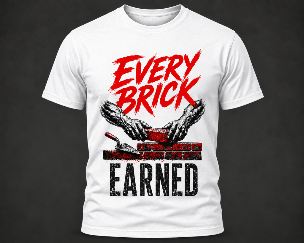 Every Brick Earned White Tee